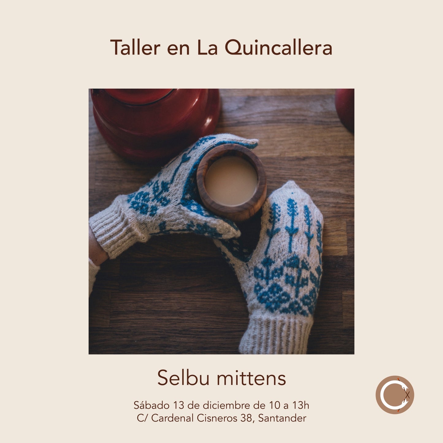 Taller mitones Selbu, con Carmen García de Mora