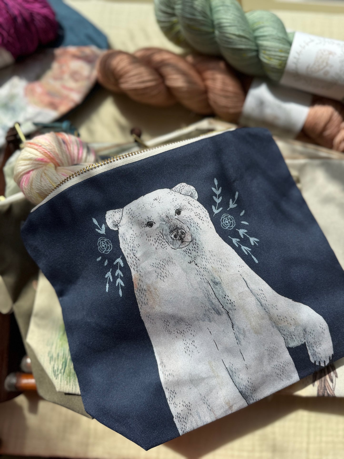 Bolsa de proyecto con cremallera de "The Blue Rabbit House"