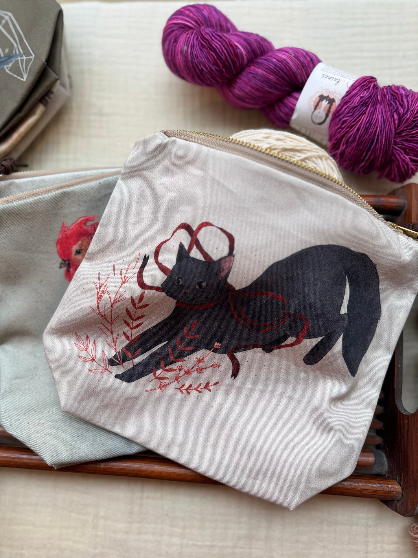 Bolsa de proyecto con cremallera de "The Blue Rabbit House"