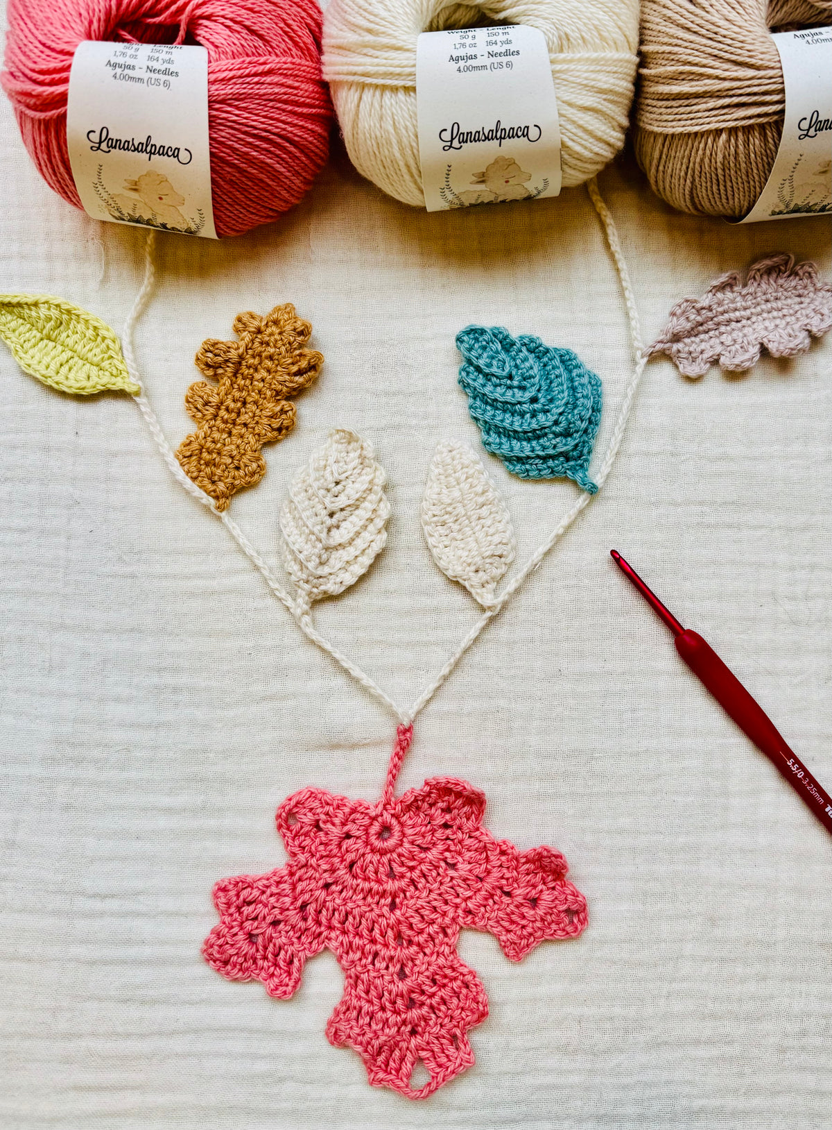 🍂 Taller de iniciación al ganchillo: hojas de otoño