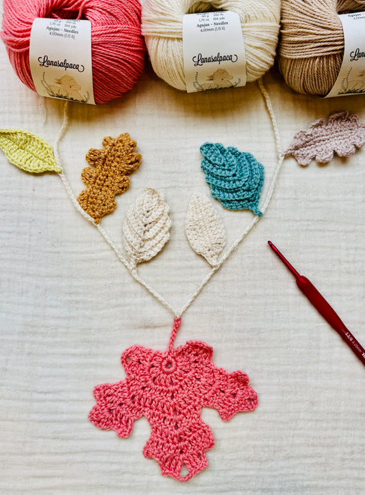 🍂 Taller de iniciación al ganchillo: hojas de otoño