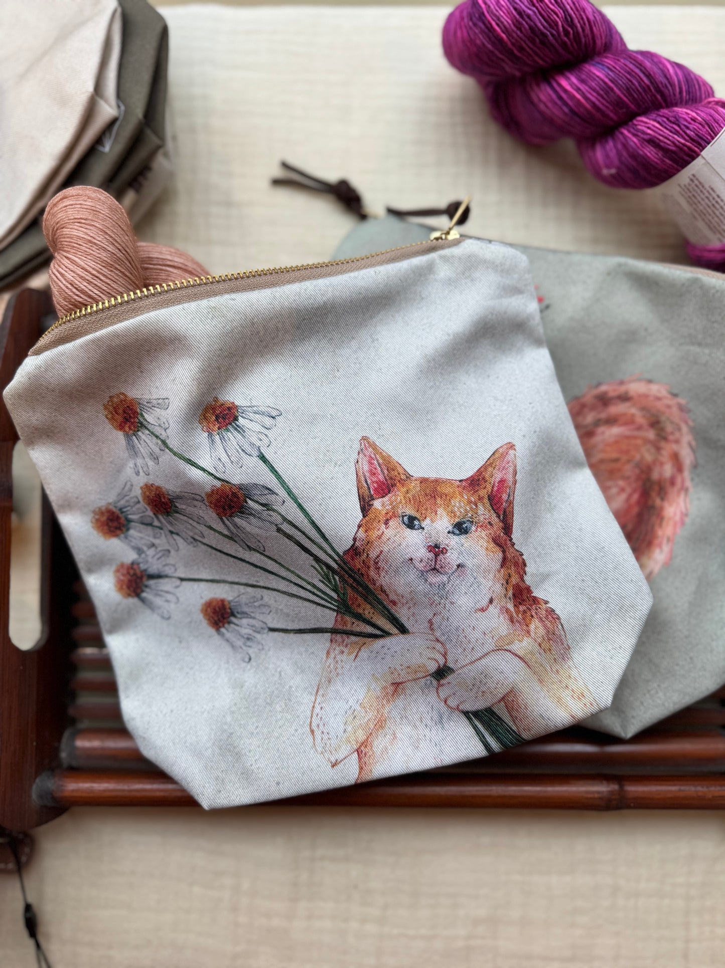Bolsa de proyecto con cremallera de "The Blue Rabbit House"